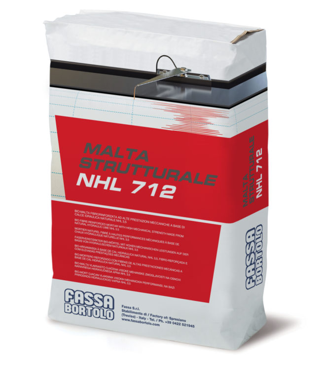 Bio-malta fibrorinforzata ad alte prestazioni meccaniche a base di calce idraulica naturale NHL 3